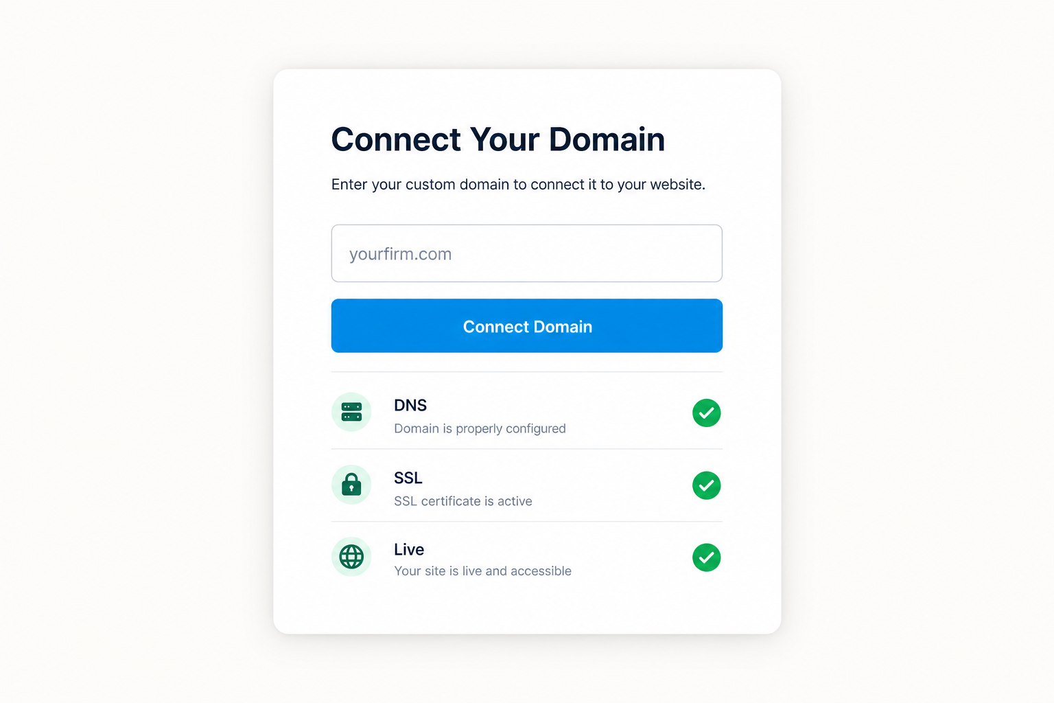 Onboarding tech stack integration selection for website migration